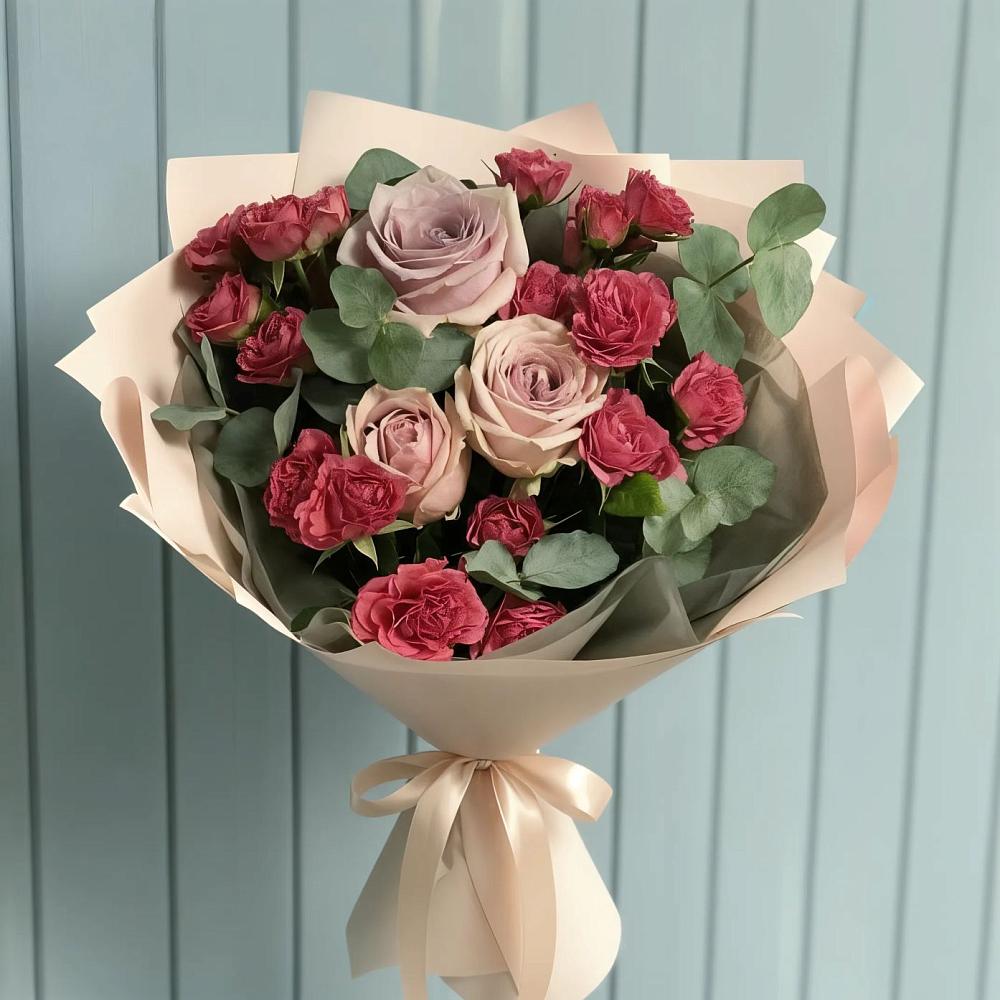 Букет цветов из: Гвоздики и Розы в Зюзино