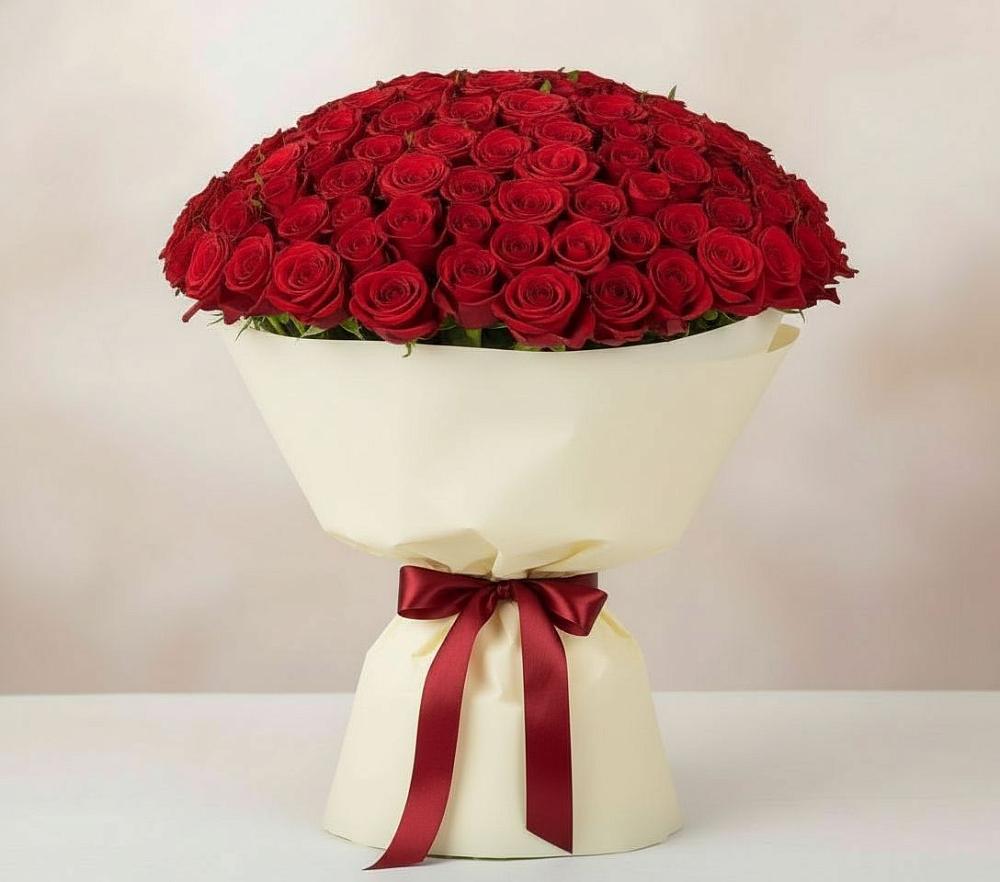 Букет 101 Красная роза Милано в Зюзино