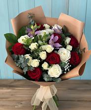 Букет цветов из:  Розы и Альстромерии #REPLACE_PRED# Зюзино