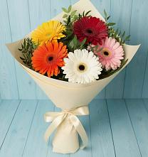 Букет цветов из:  Герберы #REPLACE_PRED# Зюзино