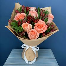 Букет цветов из:  Розы и Альстромерии в Зюзино