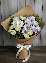 Букет цветов из:  Хризантемы и Розы в Зюзино