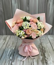 Букет цветов из:  Гвоздики, Розы и Хризантемы в Зюзино
