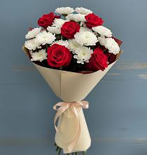 Букет цветов из:  Розы и Хризантемы в Зюзино