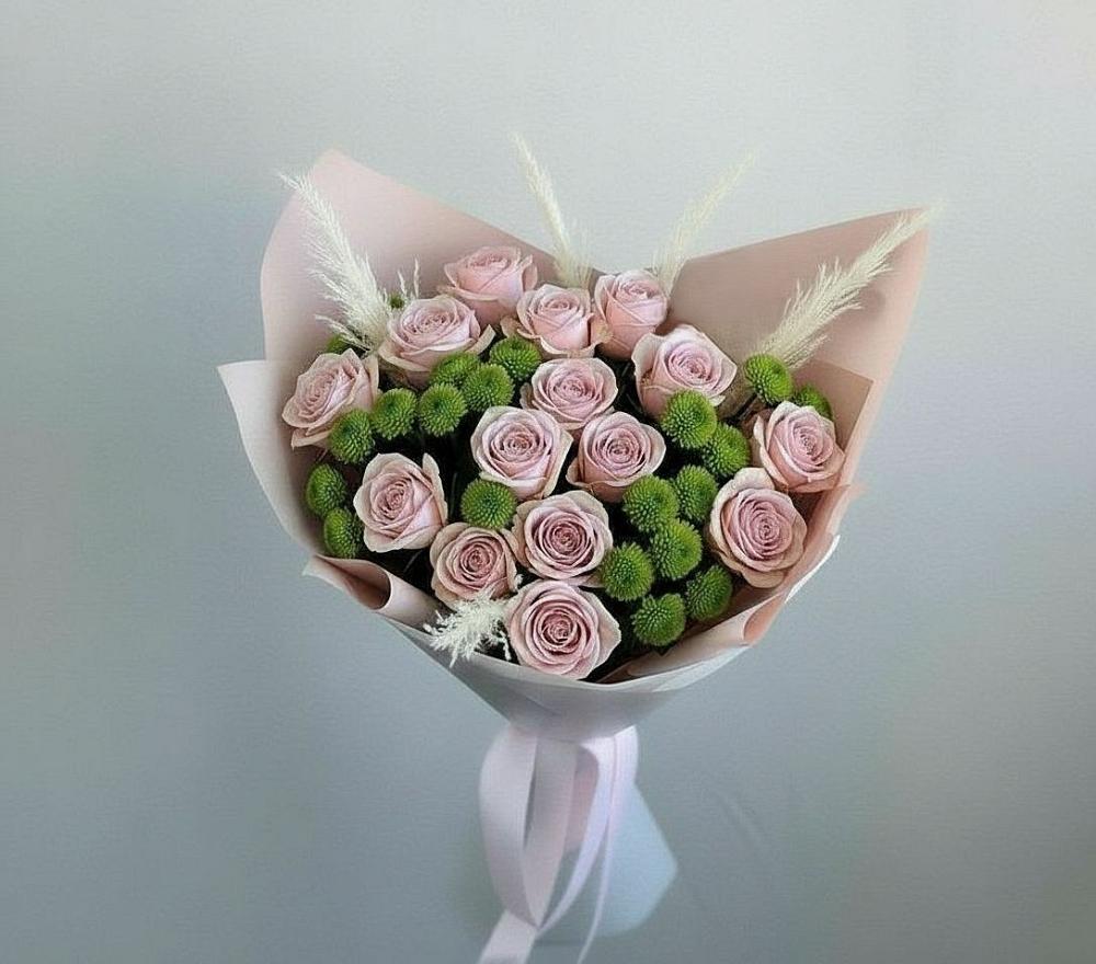 Букет цветов из: Розы и Хризантемы в Зюзино