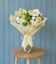 Букет цветов из:  Хризантемы и Розы #REPLACE_PRED# Зюзино