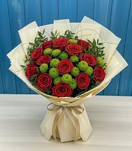 Букет цветов из:  Розы и Хризантемы #REPLACE_PRED# Зюзино