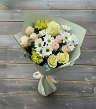 Букет цветов из:  Альстромерии, Розы и Хризантемы #REPLACE_PRED# Зюзино