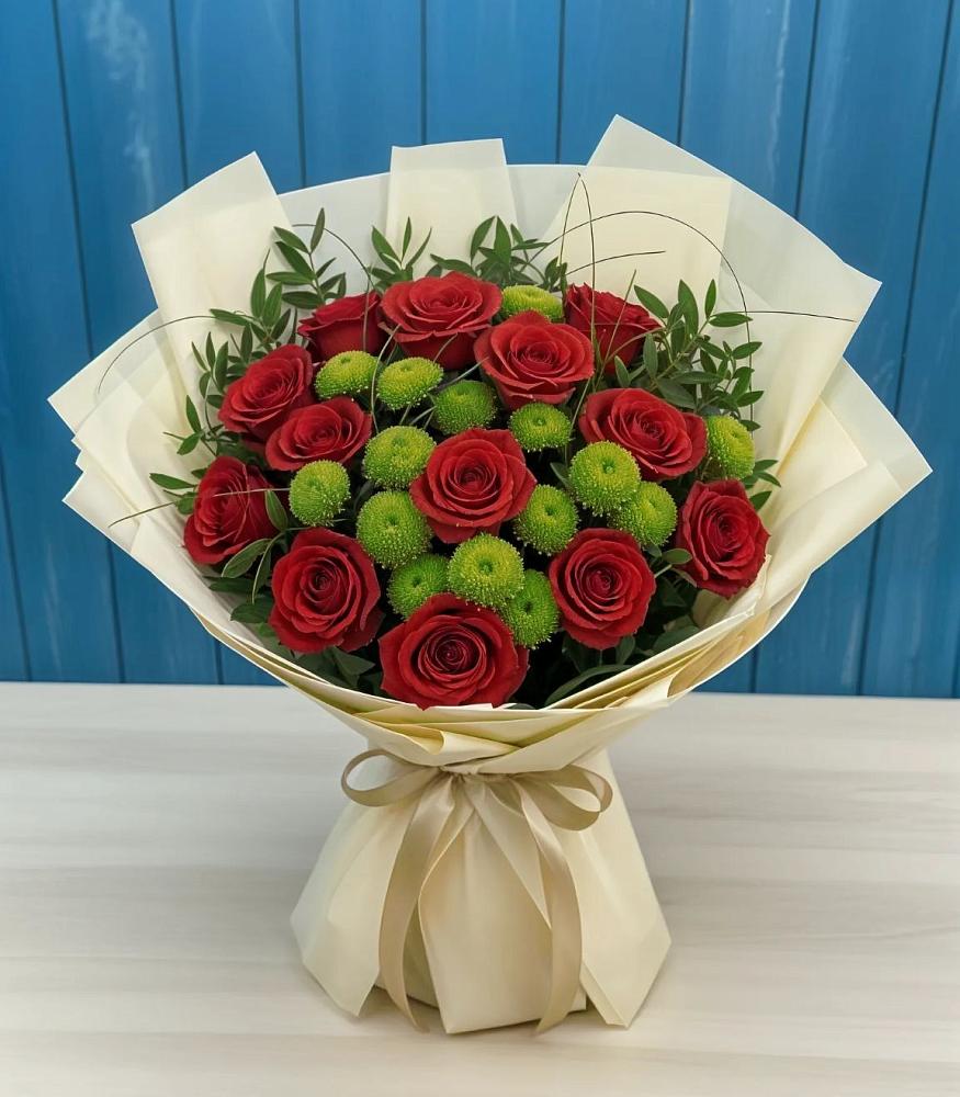 Букет цветов из: Розы и Хризантемы в Зюзино